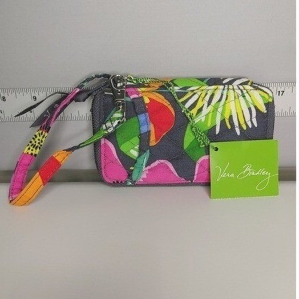 Vera Bradley New All in one Wrislet Wallet Jazzy Bloom's Floral Bold Bright